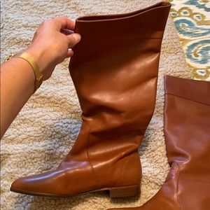 Jcrew tan leather boots size 11